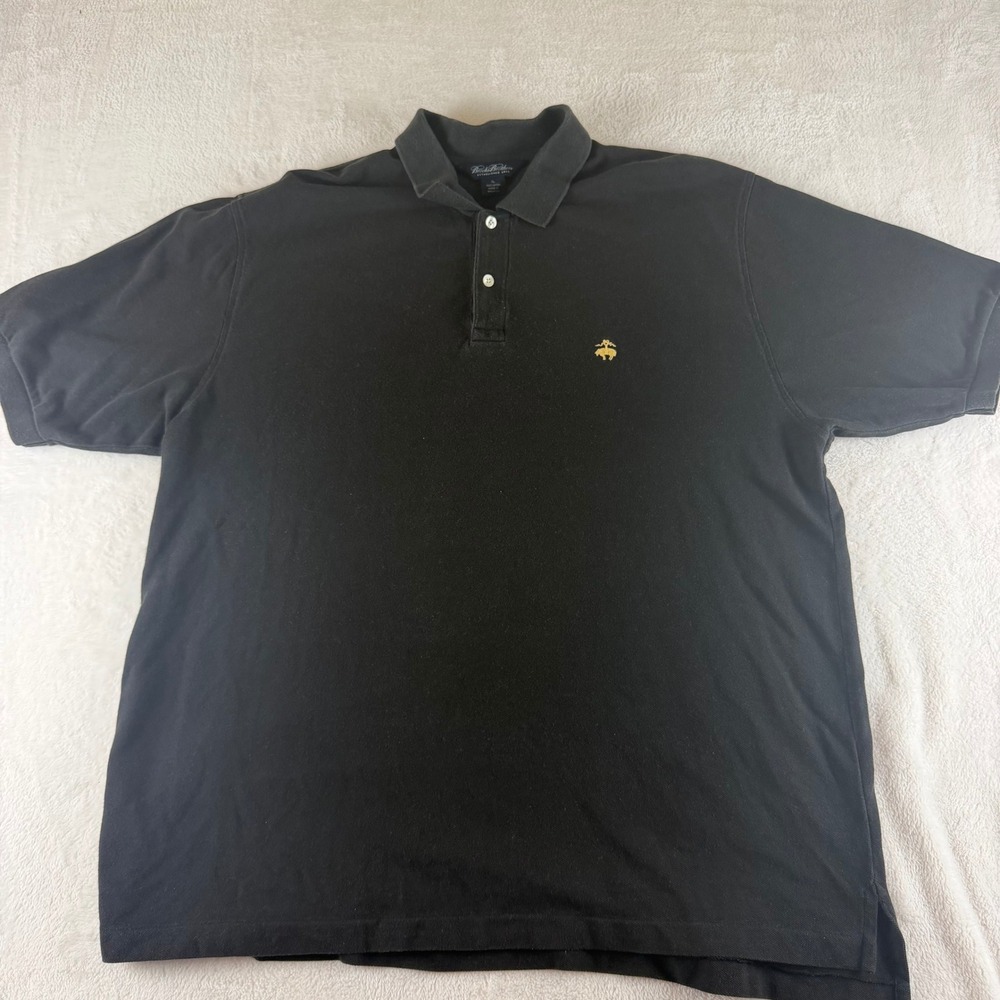 Brooks Brothers 1818 Polo Shirt Golden Fleece Black Mens XL Cotton Short Sleeve